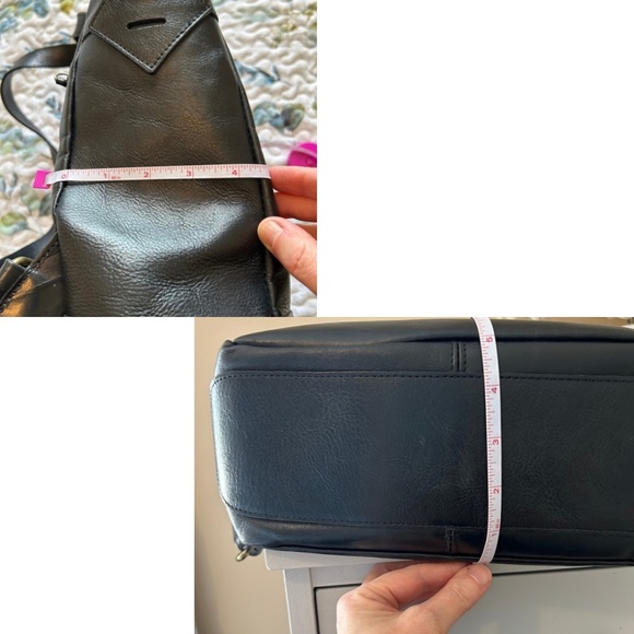 In Pell by Valentina Made in Italy Black Leather Backpack - Picture 15 of 17